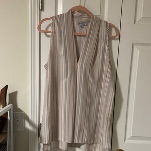 Chic Striped Sleeveless Blouse